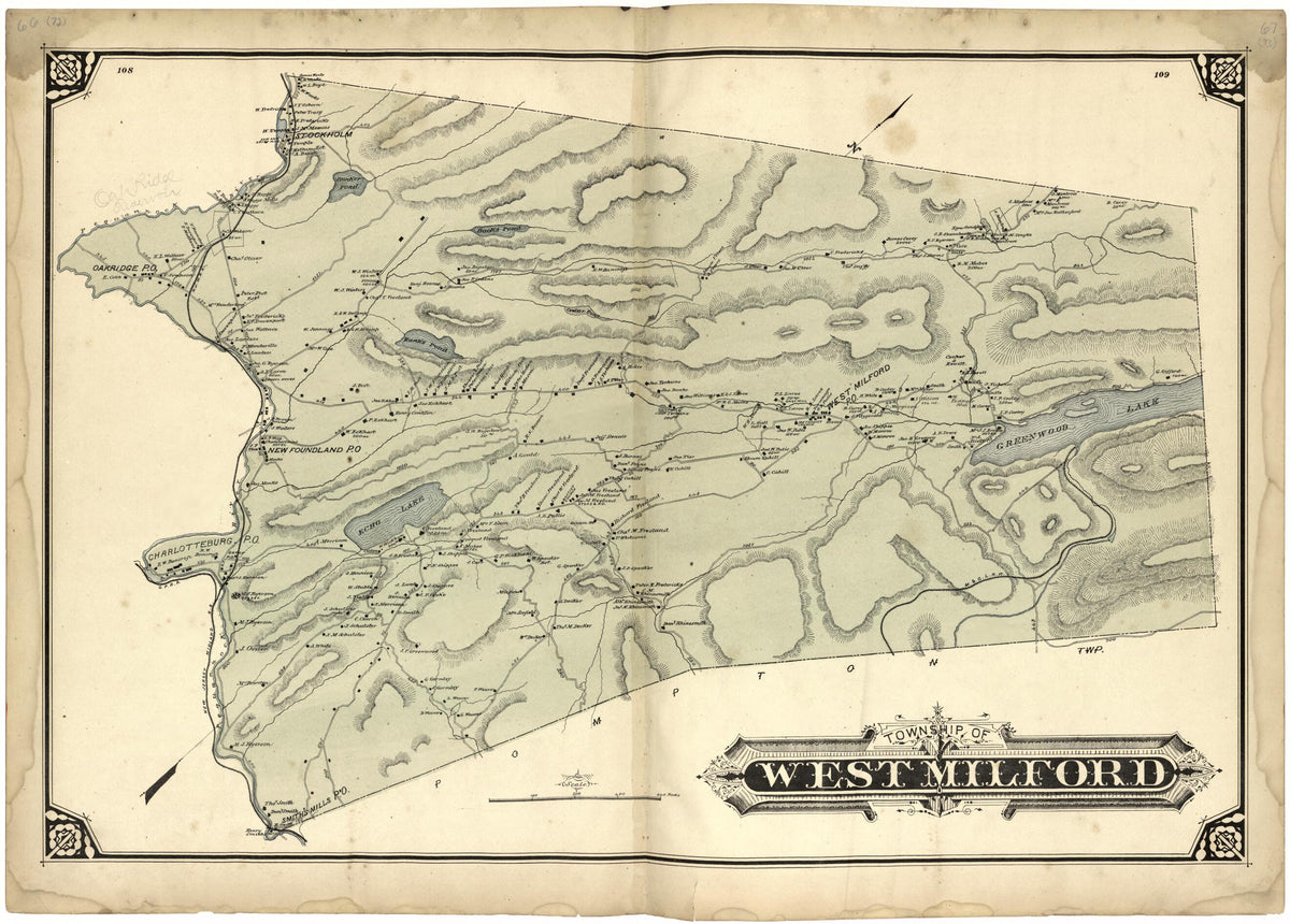 Township of West Milford from Atlas of Passaic County, New Jersey 1877 by Relic Map Company