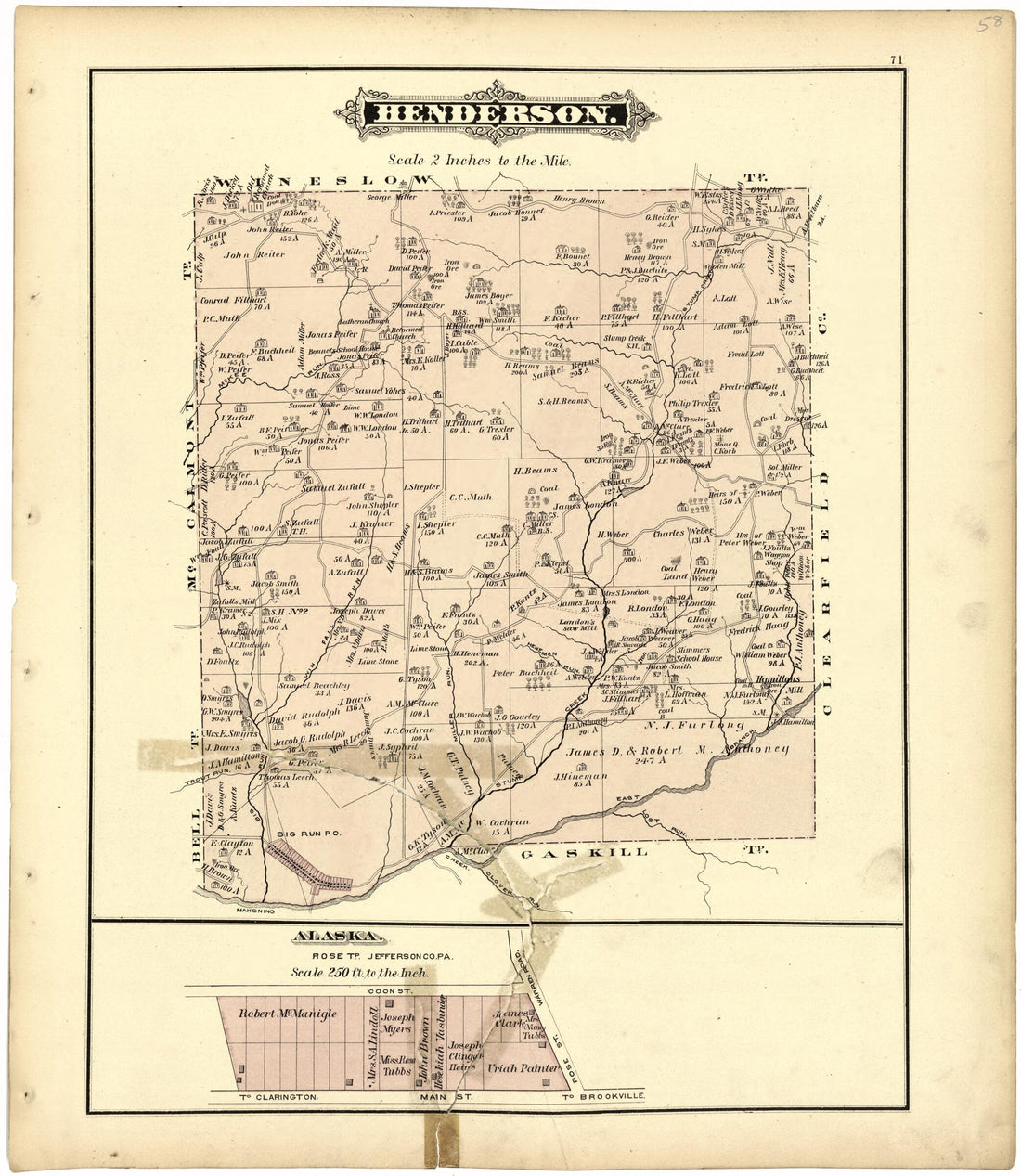 This old map of Henderson from Caldwell&