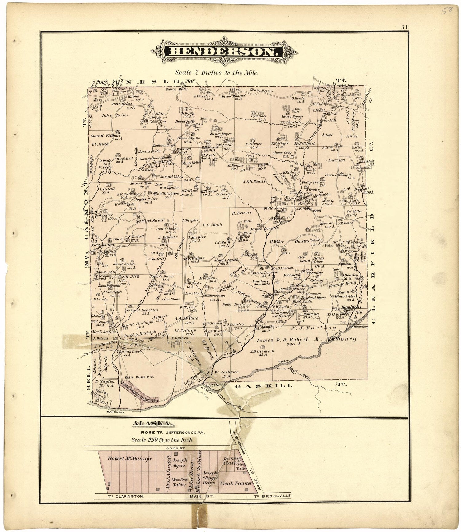 This old map of Henderson from Caldwell&