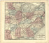 Map of the Pittsburgh, Cincinnati and St. Louis R.R. Pan Handle Route from Caldwell&