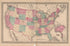 United States from Atlas of Bourbon, Clark, Fayette, Jessamine and Woodford Counties, Ky. 1877 by Relic Map Company