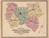 Outline Map of Bourbon, Clark, Fayette, Jessamine and Woodford Counties from Atlas of Bourbon, Clark, Fayette, Jessamine and Woodford Counties, Kentucky 1877 by Relic Map Company