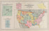 Map Showing the Principal Meridians and Base Lines of the United States from Plat Book of Fayette County, Ohio 1913 by Relic Map Company