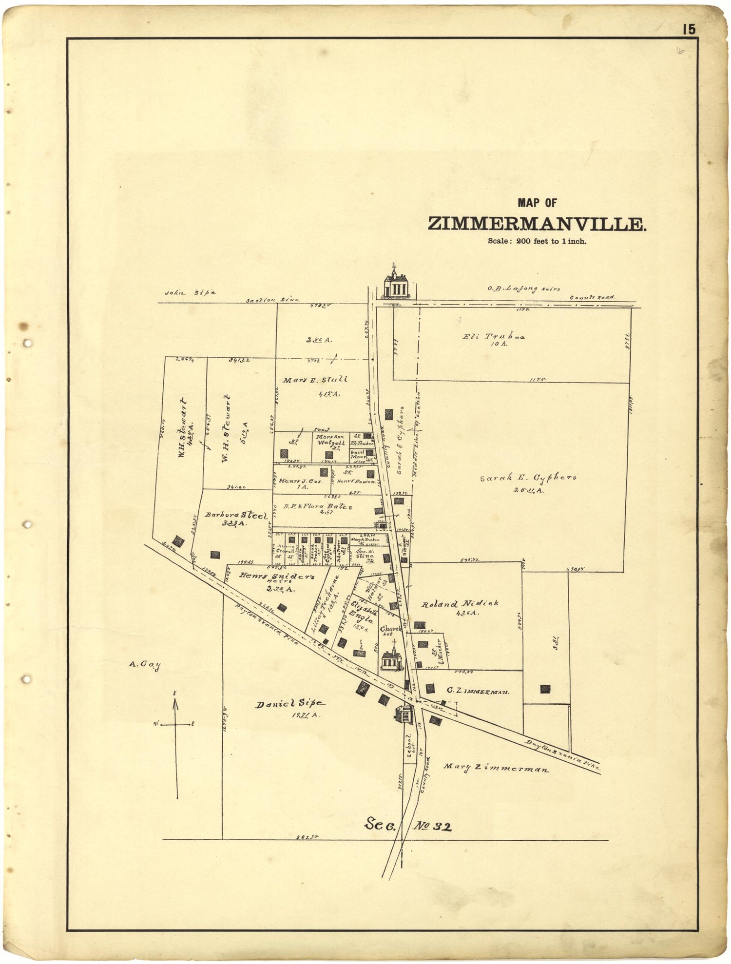 This old map of Map of Zimmermanville from Riddell&