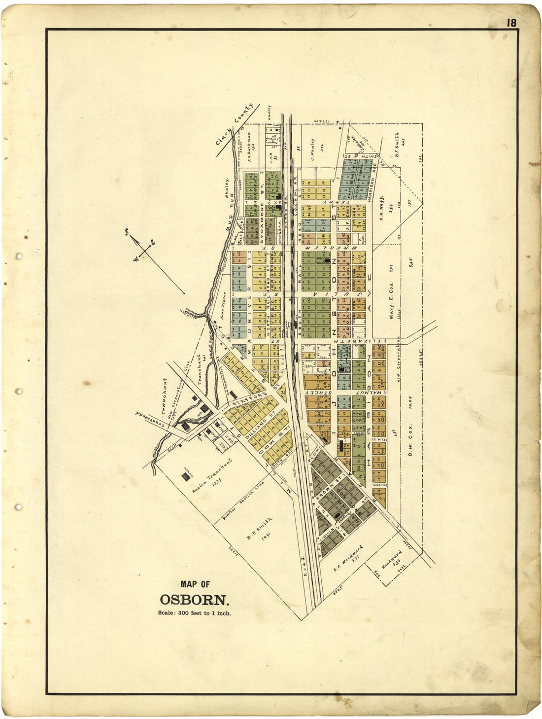 This old map of Map of Osborn from Riddell&