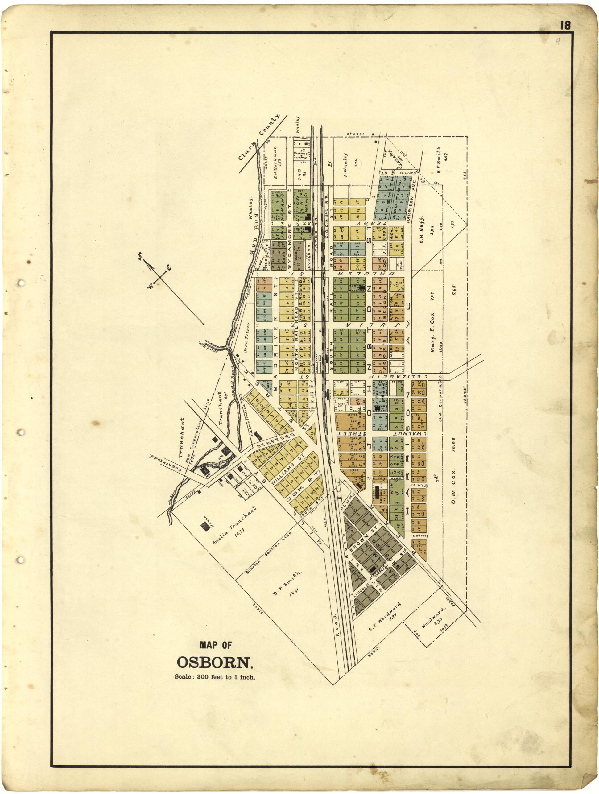This old map of Map of Osborn from Riddell&