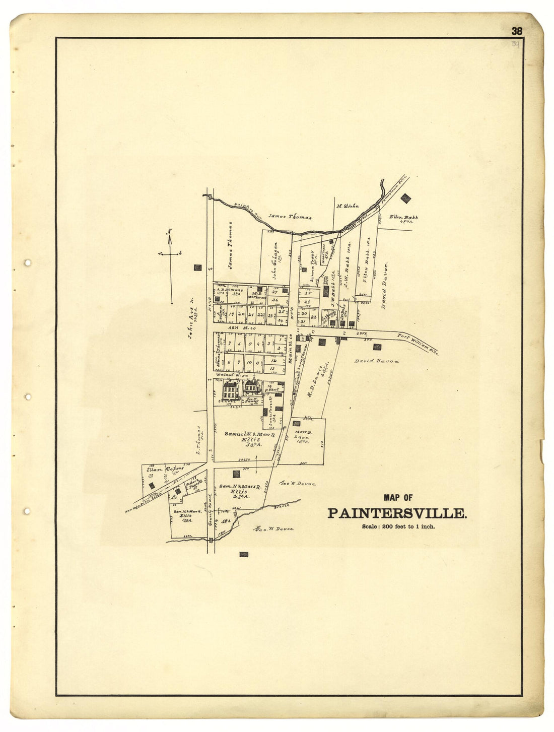 This old map of Map of Paintersville from Riddell&