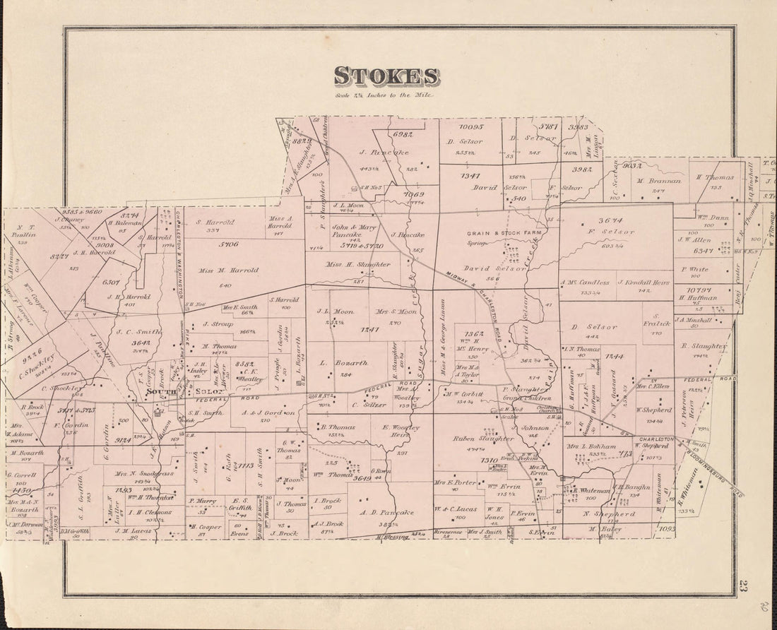 This old map of Stokes from Caldwell&