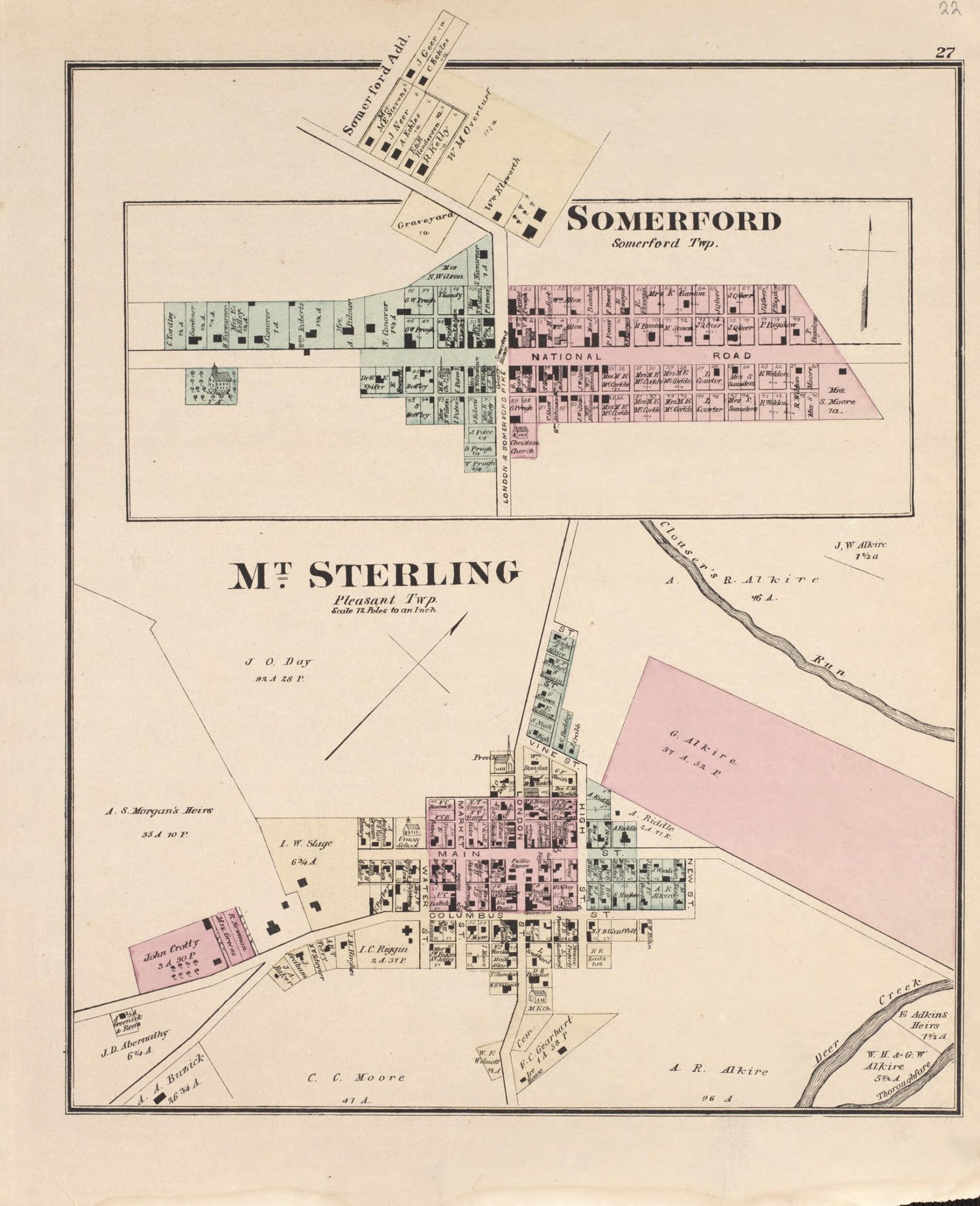 This old map of Somerford ; Mt. Sterling from Caldwell&