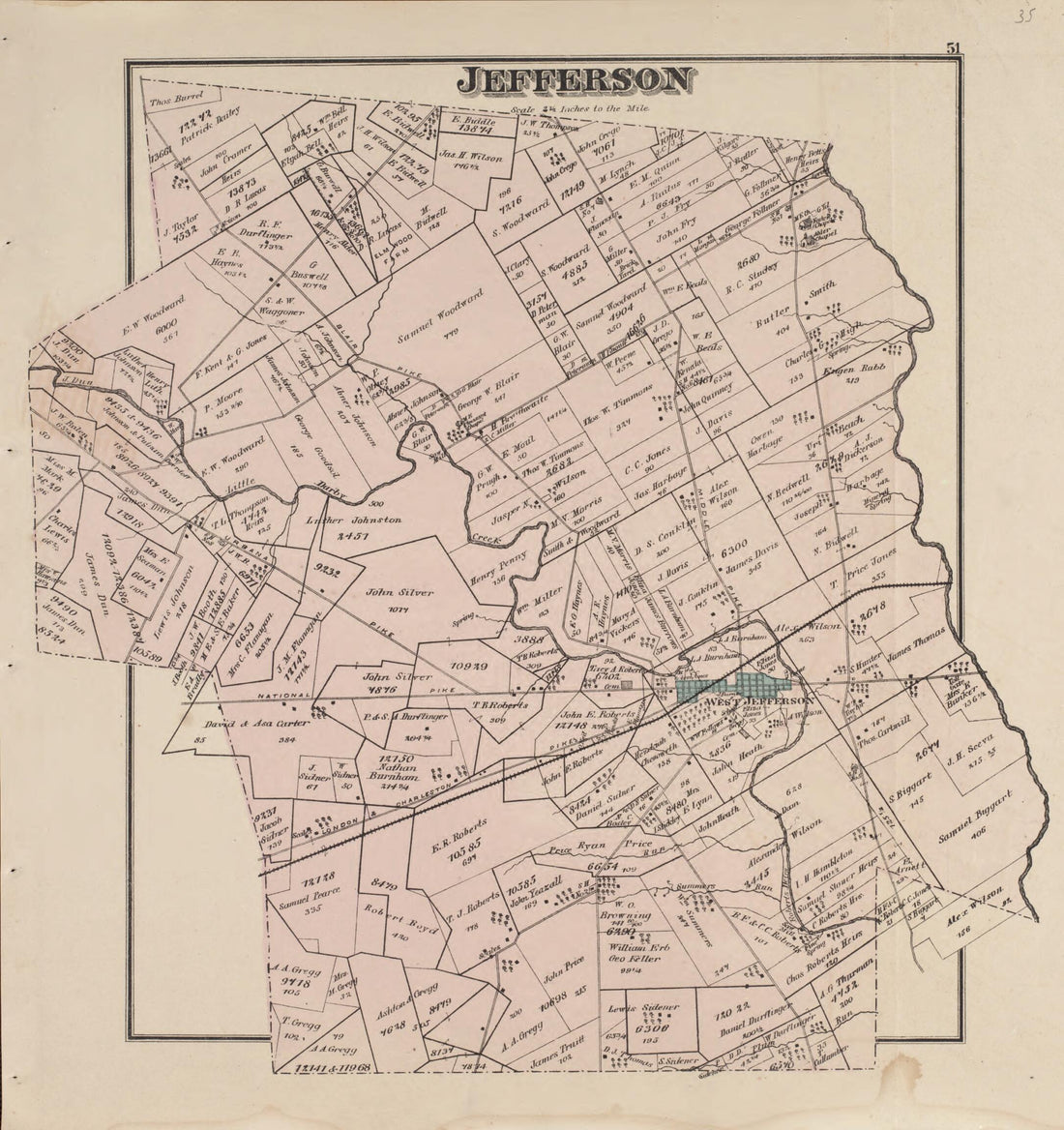 This old map of Jefferson from Caldwell&