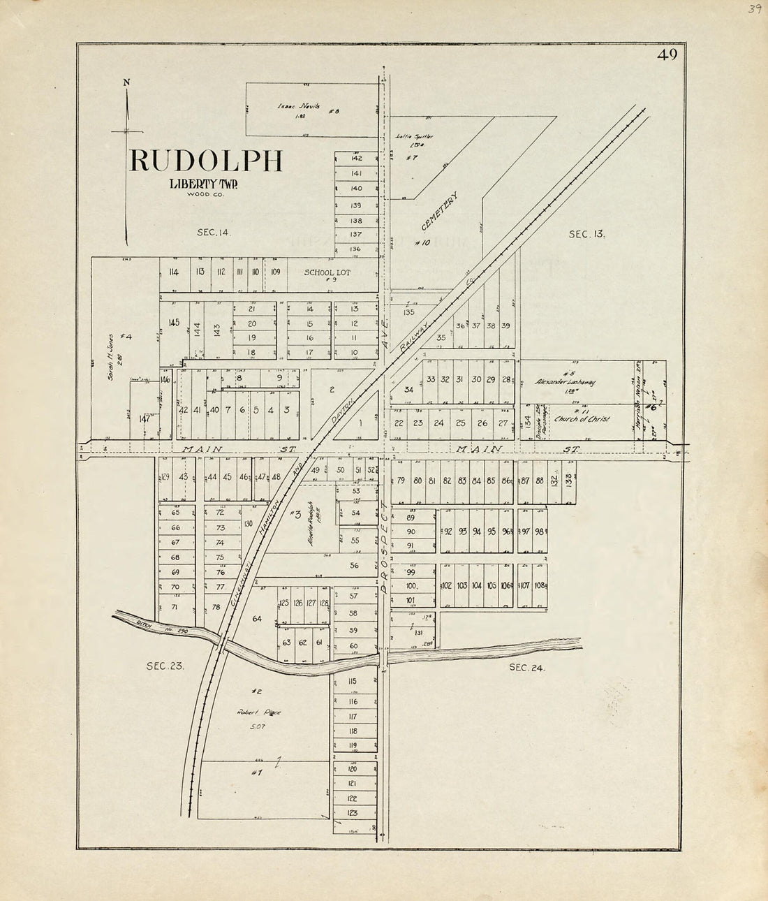 This old map of Rudolph Township from an Atlas of Wood County, Ohio from 1912 was created by  Maumee Valley Map Co in 1912