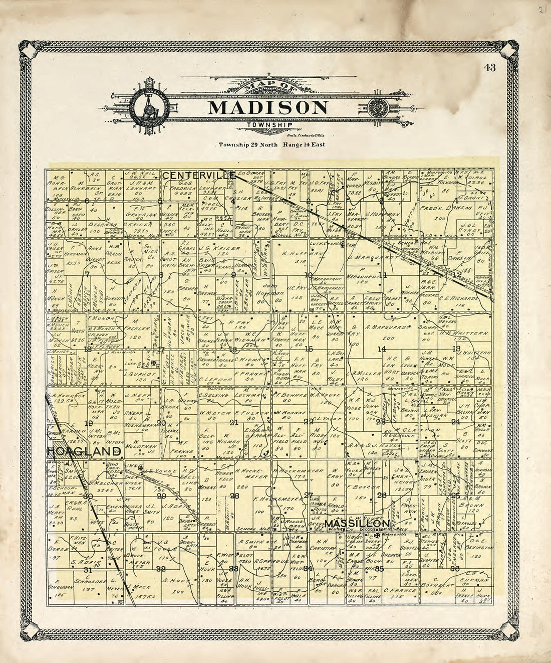 This old map of Map of Madison Tonwship from Plat Book of Allen County, Indiana. from 1907 was created by  Allen County Map Co in 1907