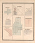 Various Townships from Illustrated Historical Atlas of Henry County, Indiana 1875 by Relic Map Company