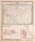 Lake, Leesburgh, & Palestine from New Historical Atlas of Kosciusko Co., Indiana : 1879 by Relic Map Company