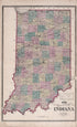 Sectional & Township Map of Indiana from New Historical Atlas of Kosciusko Co., Indiana : 1879 by Relic Map Company