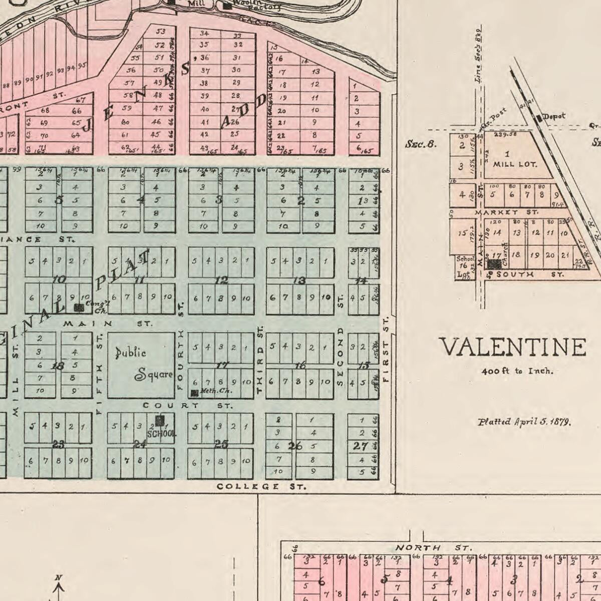 Mongo Indianamap Ontario, Valentine, Springfield, Mongo from Illustrated Atlas and ...