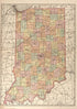 Sectional Township Map of Indiana from Illustrated Atlas and Columbian Souvenir of La Grange County, Indiana 1893 by Relic Map Company