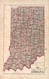 New Sectional Township Map of Indiana from Hardesty&