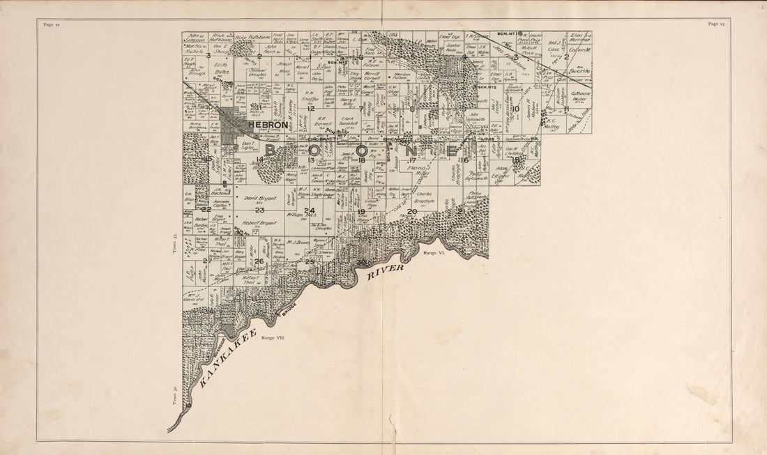 This old map of Boone from Atlas of Porter County, Indiana : from 1895 was created by  Lee and Lee in 1895