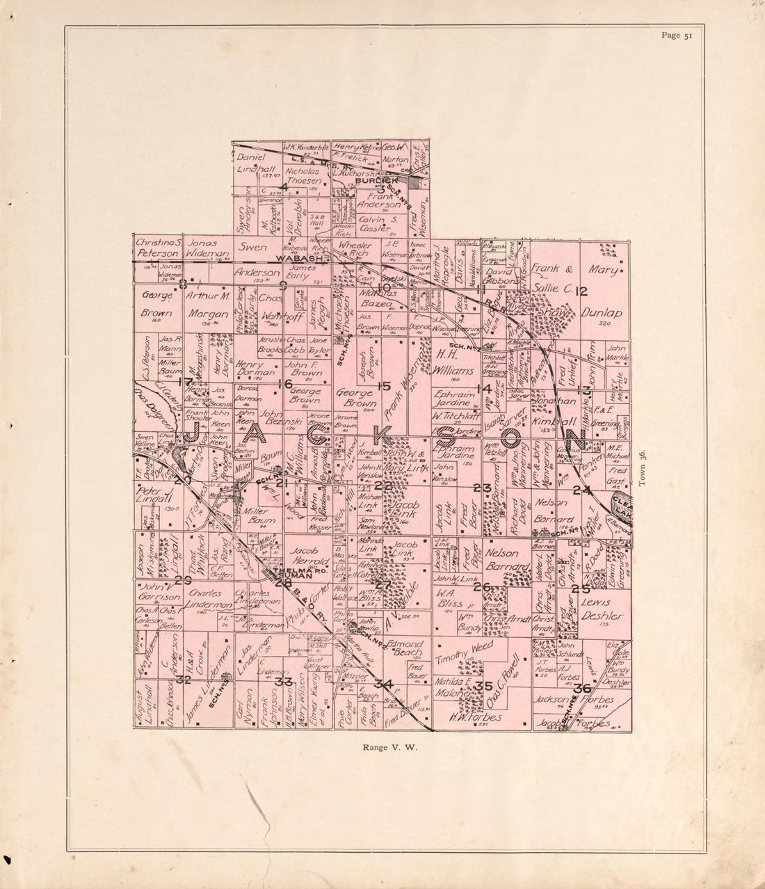This old map of Jackson from Atlas of Porter County, Indiana : from 1895 was created by  Lee and Lee in 1895