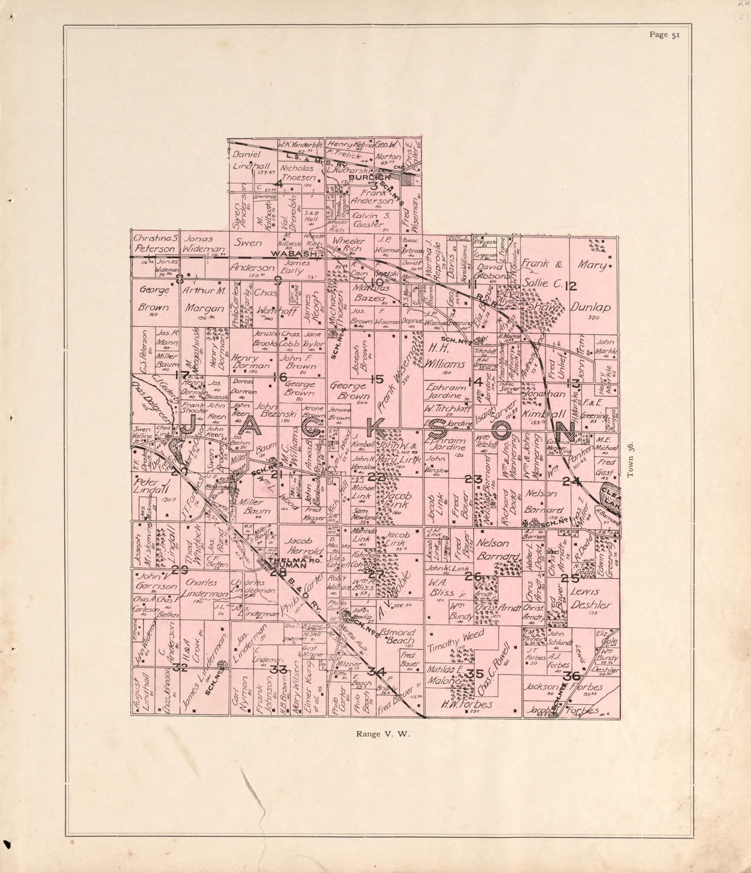 This old map of Jackson from Atlas of Porter County, Indiana : from 1895 was created by  Lee and Lee in 1895