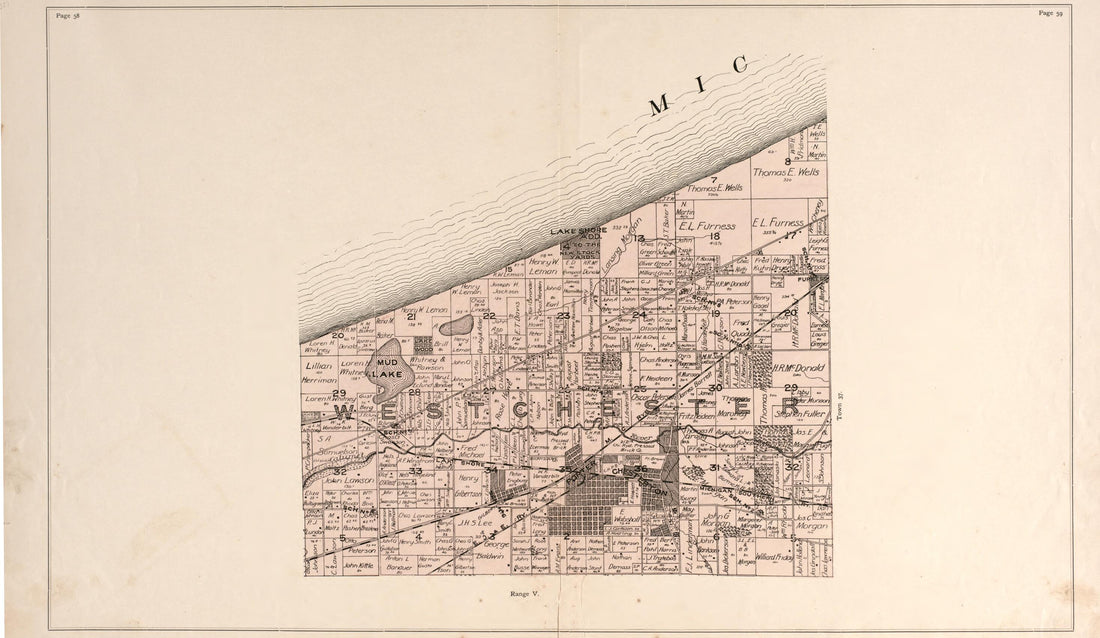 This old map of Westchester from Atlas of Porter County, Indiana : from 1895 was created by  Lee and Lee in 1895