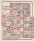 Counties of Winnabago, Boone, Ogle, Lee and De Kalb from State of Illinois Combined Town, County, State, National and General Atlas 1870 by Relic Map Company