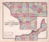 Counties of Jo Daviess, Stephenson, Carroll and Rock Island from State of Illinois Combined Town, County, State, National and General Atlas 1870 by Relic Map Company