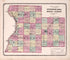 Counties of Henderson, Knox, Mercer and Warren from State of Illinois Combined Town, County, State, National and General Atlas 1870 by Relic Map Company