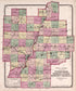 Counties of Putnam, Stark, Marshall, Peoria, Woodford and Tazewell from State of Illinois Combined Town, County, State, National and General Atlas 1870 by Relic Map Company