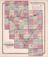 Counties of Lasalle, Grundy and Livingston from State of Illinois Combined Town, County, State, National and General Atlas 1870 by Relic Map Company