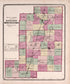 Counties of Kankakee, Iroquois & Furo from State of Illinois Combined Town, County, State, National and General Atlas 1870 by Relic Map Company