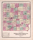 Coles, Clark, Cumberland, Doublas & Edgar from State of Illinois Combined Town, County, State, National and General Atlas 1870 by Relic Map Company