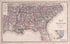 Southern States from State of Illinois Combined Town, County, State, National and General Atlas 1870 by Relic Map Company