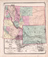 Idaho, Montana & Wyoming from State of Illinois Combined Town, County, State, National and General Atlas 1870 by Relic Map Company