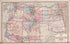 Utah, Arizona, New Mexico, Kansas, Colorado & Indian Territory from State of Illinois Combined Town, County, State, National and General Atlas 1870 by Relic Map Company