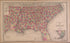 Map of the Southern States from State of Illinois Combined Town, County, State, National and General Atlas 1870 by Relic Map Company