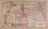 Map of Utah, Arizona, New Mexico, Knasas, Colorado from State of Illinois Combined Town, County, State, National and General Atlas 1870 by Relic Map Company
