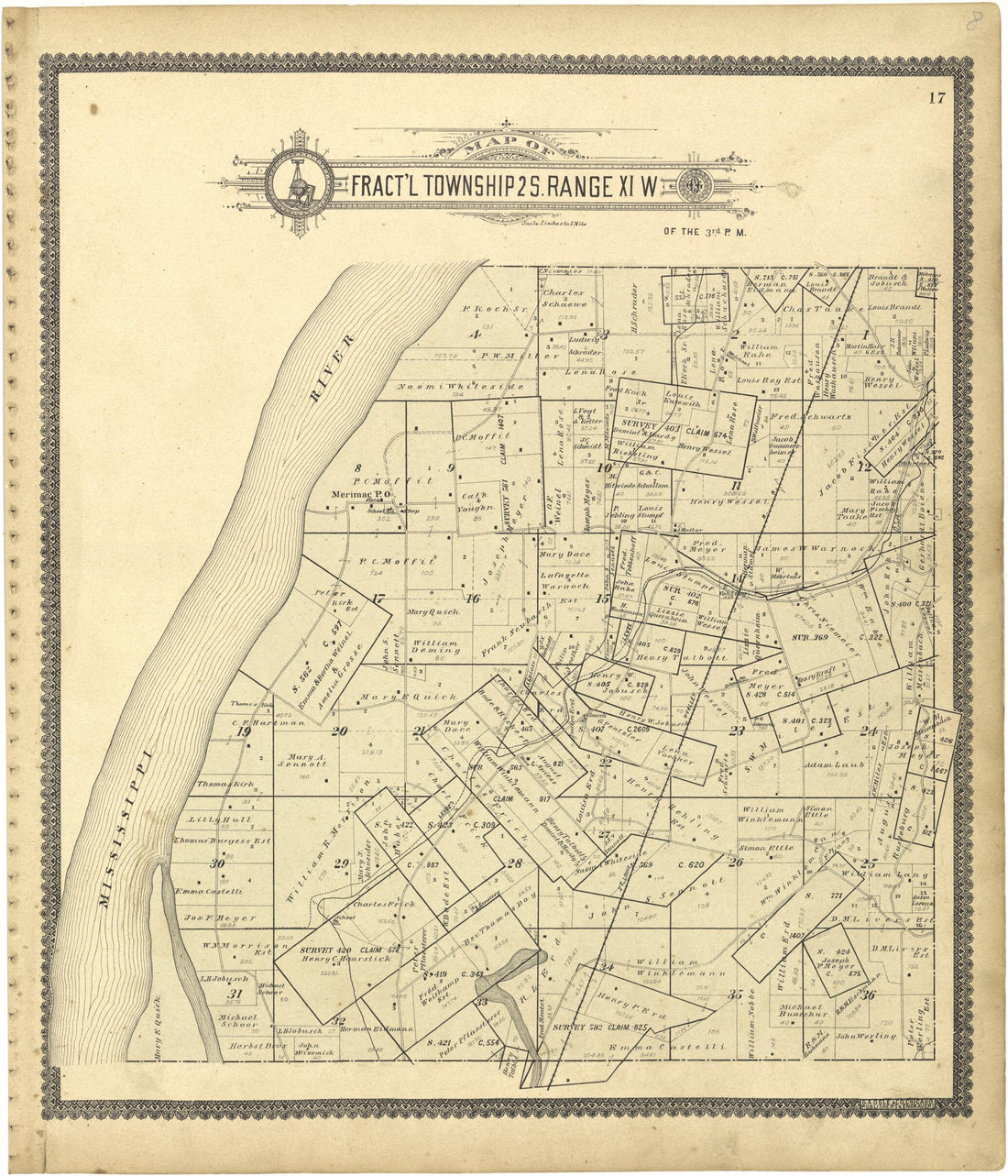 This old map of Map of Fract&