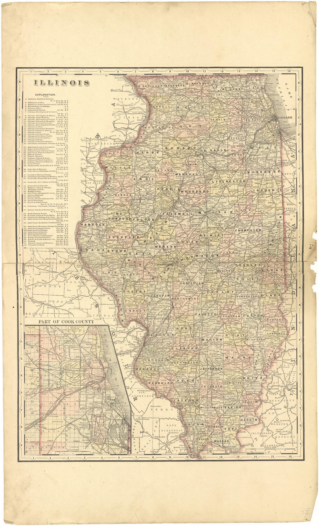 This old map of Illinois from Standard Atlas of Pike County, Illinois from 1895 was created by  Geo. A. Ogle &amp; Co in 1895