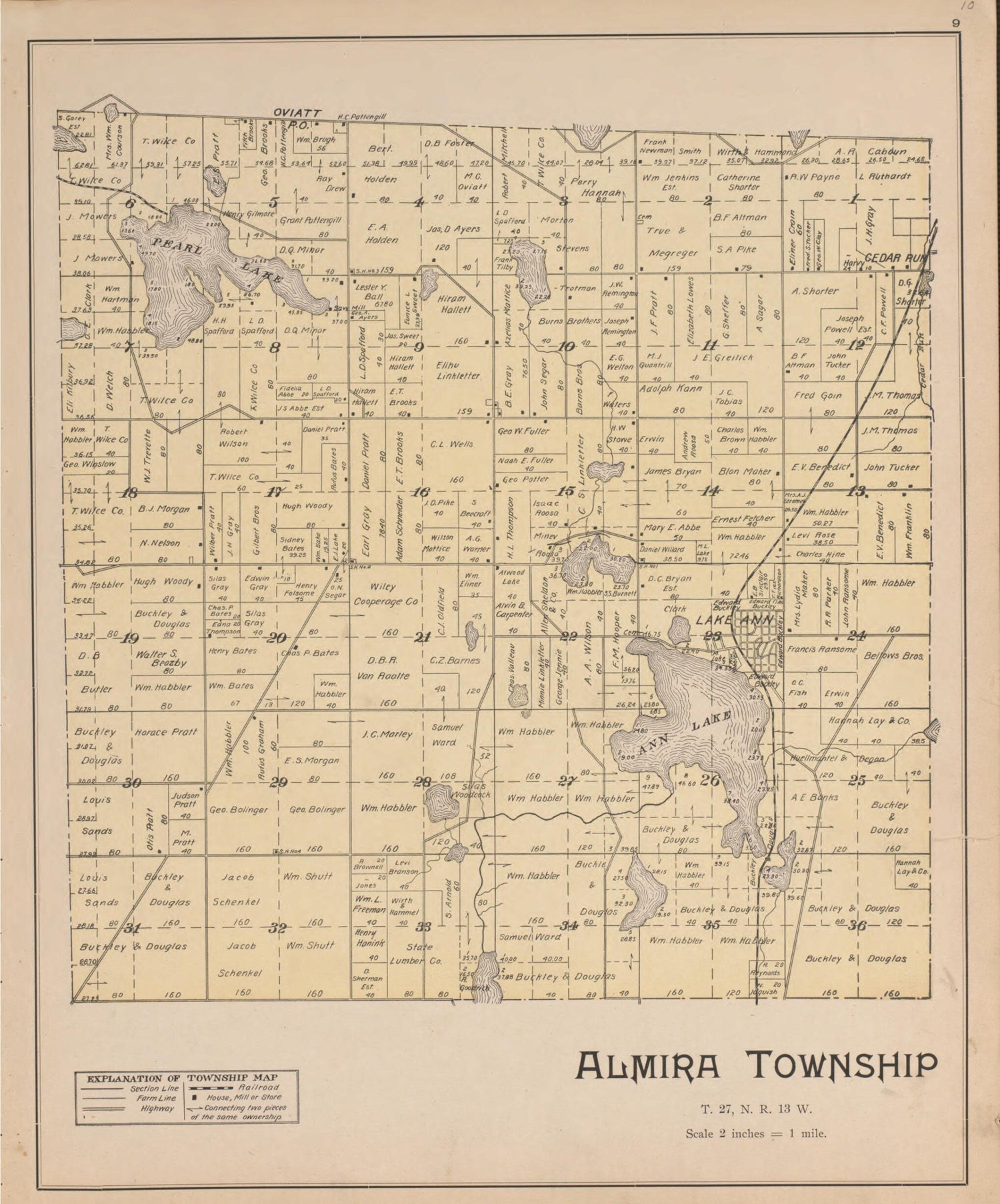 This old map of Almira from Atlas, Benzie Co., Michigan from 1901 from 1901 was created by Charles E. (Charles Edward) Ferris in 1901