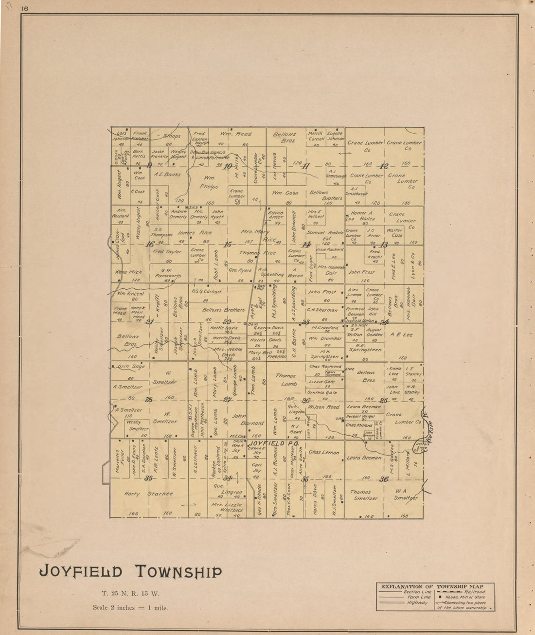 This old map of Joyfield from Atlas, Benzie Co., Michigan from 1901 from 1901 was created by Charles E. (Charles Edward) Ferris in 1901