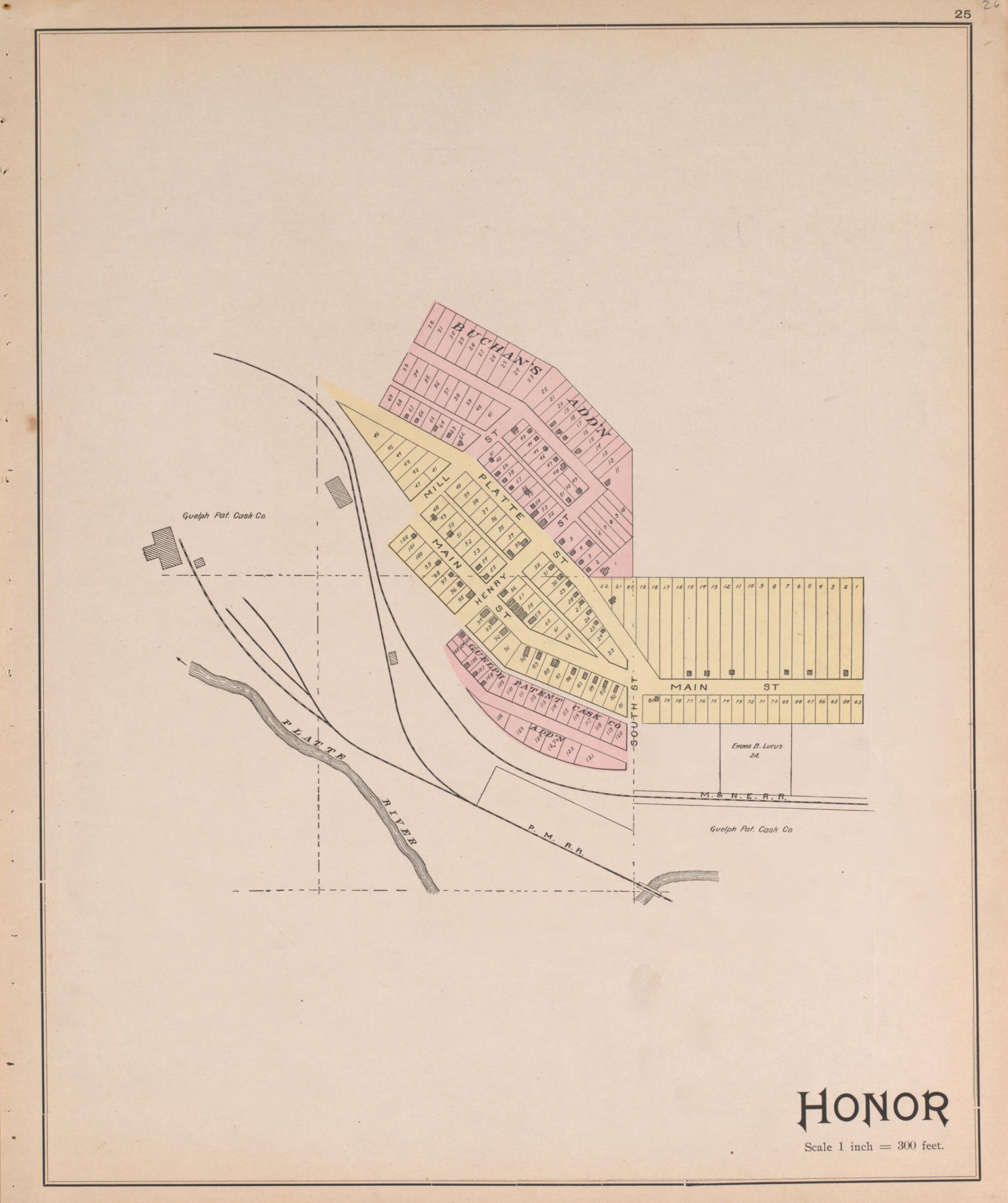 This old map of Honor from Atlas, Benzie Co., Michigan from 1901 from 1901 was created by Charles E. (Charles Edward) Ferris in 1901