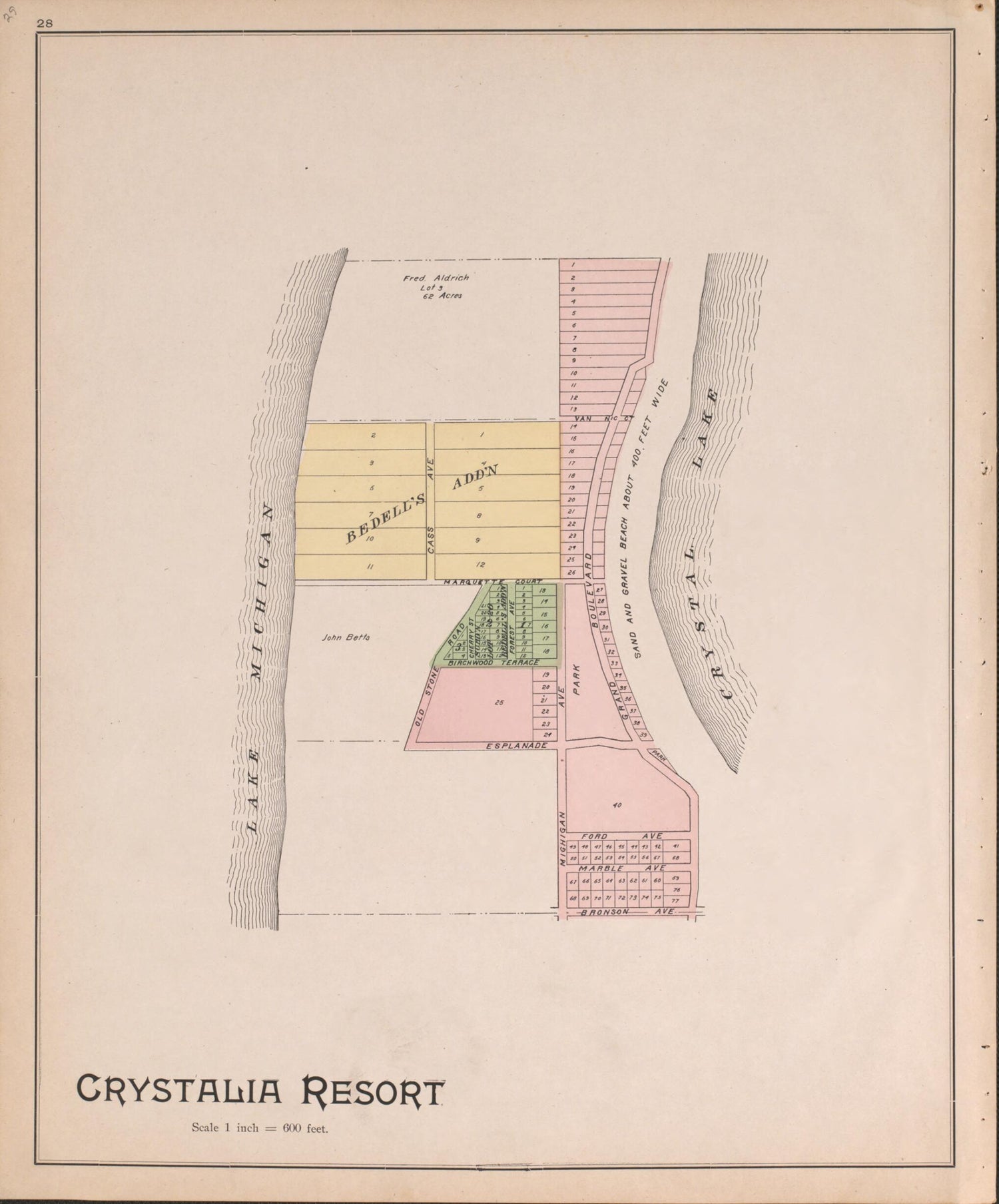 This old map of Crystalia Resort from Atlas, Benzie Co., Michigan from 1901 from 1901 was created by Charles E. (Charles Edward) Ferris in 1901