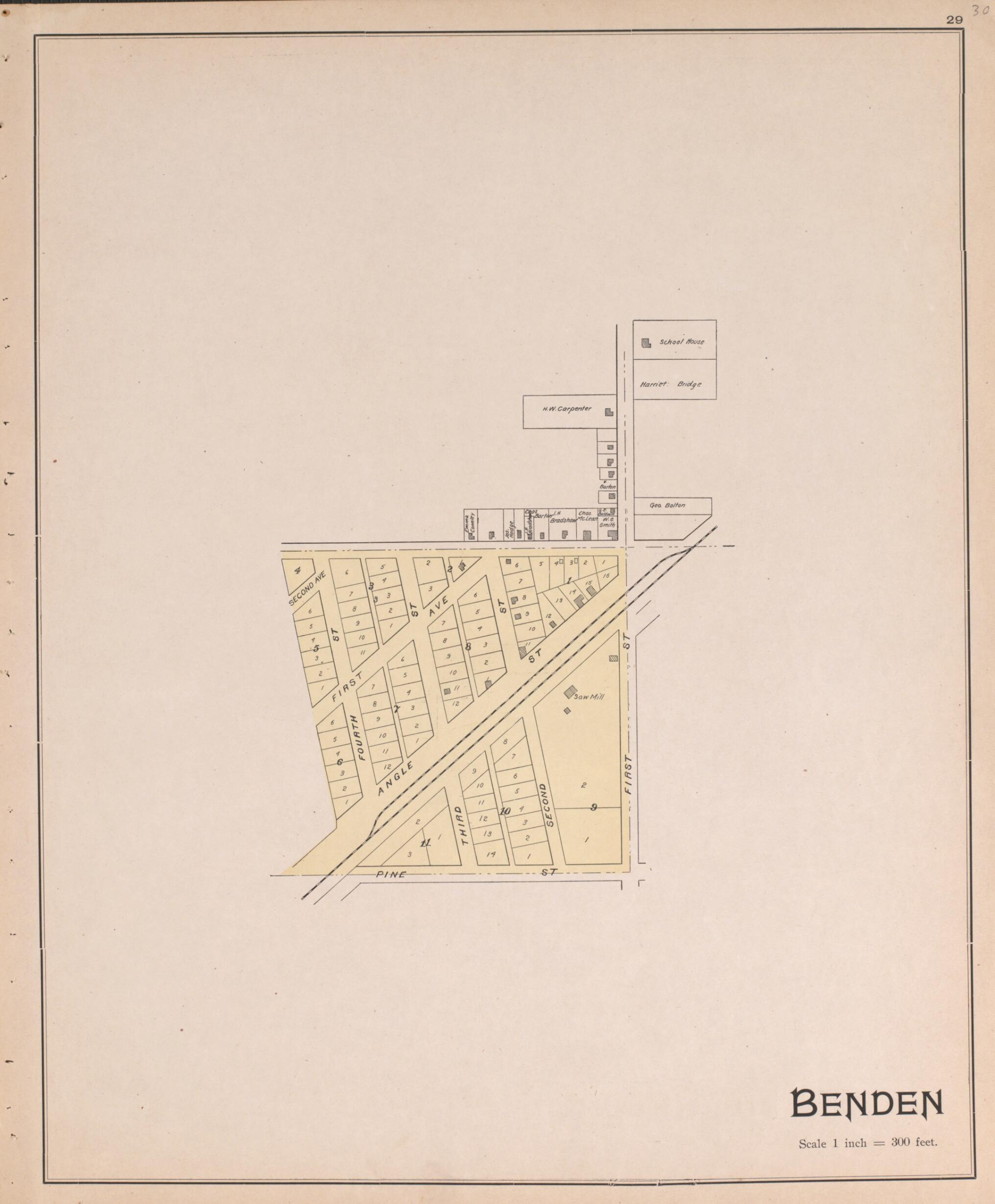 This old map of Benden from Atlas, Benzie Co., Michigan from 1901 from 1901 was created by Charles E. (Charles Edward) Ferris in 1901