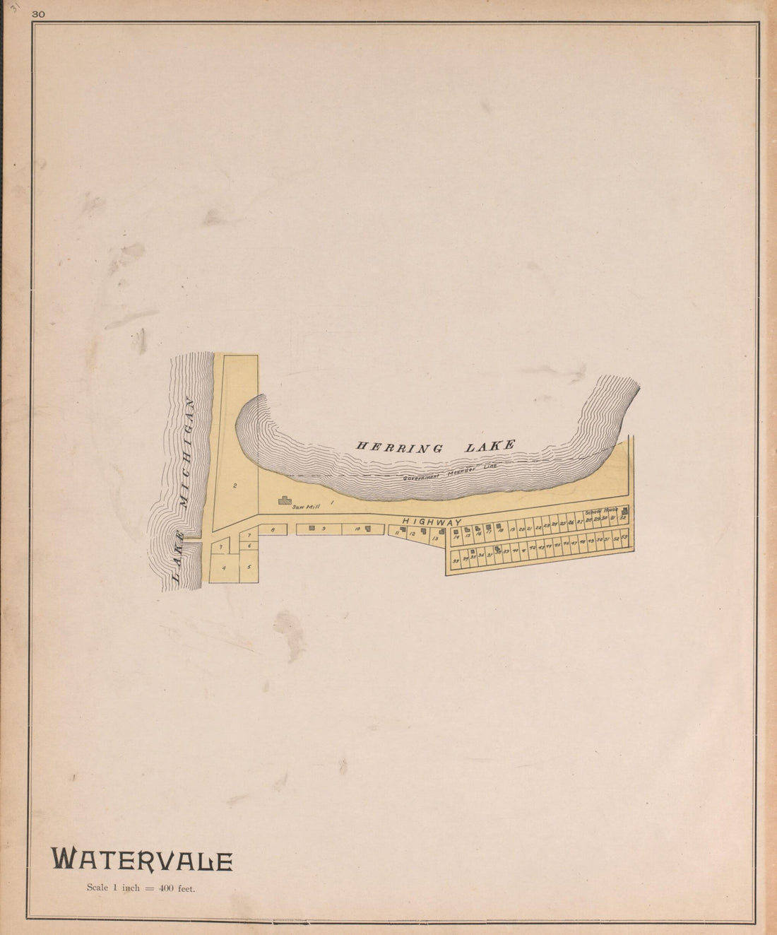 This old map of Watervale from Atlas, Benzie Co., Michigan from 1901 from 1901 was created by Charles E. (Charles Edward) Ferris in 1901