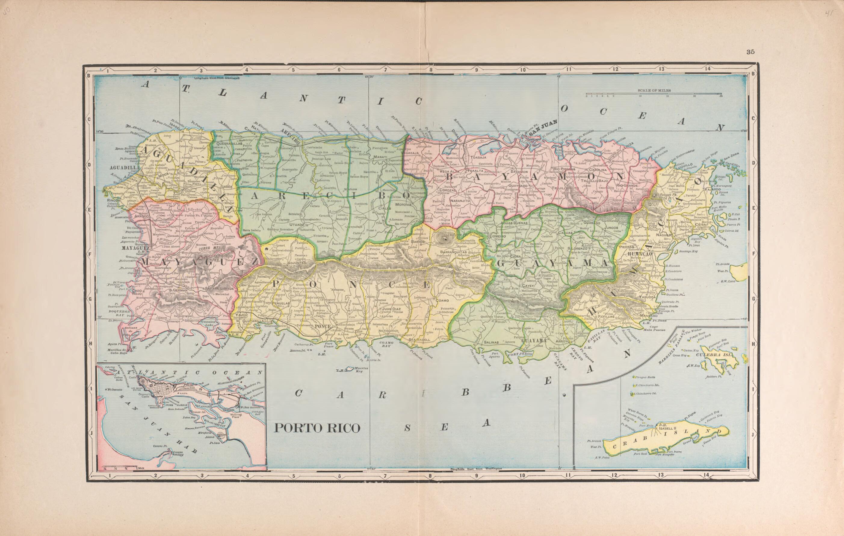 This old map of Caribbean from Atlas, Benzie Co., Michigan from 1901 from 1901 was created by Charles E. (Charles Edward) Ferris in 1901