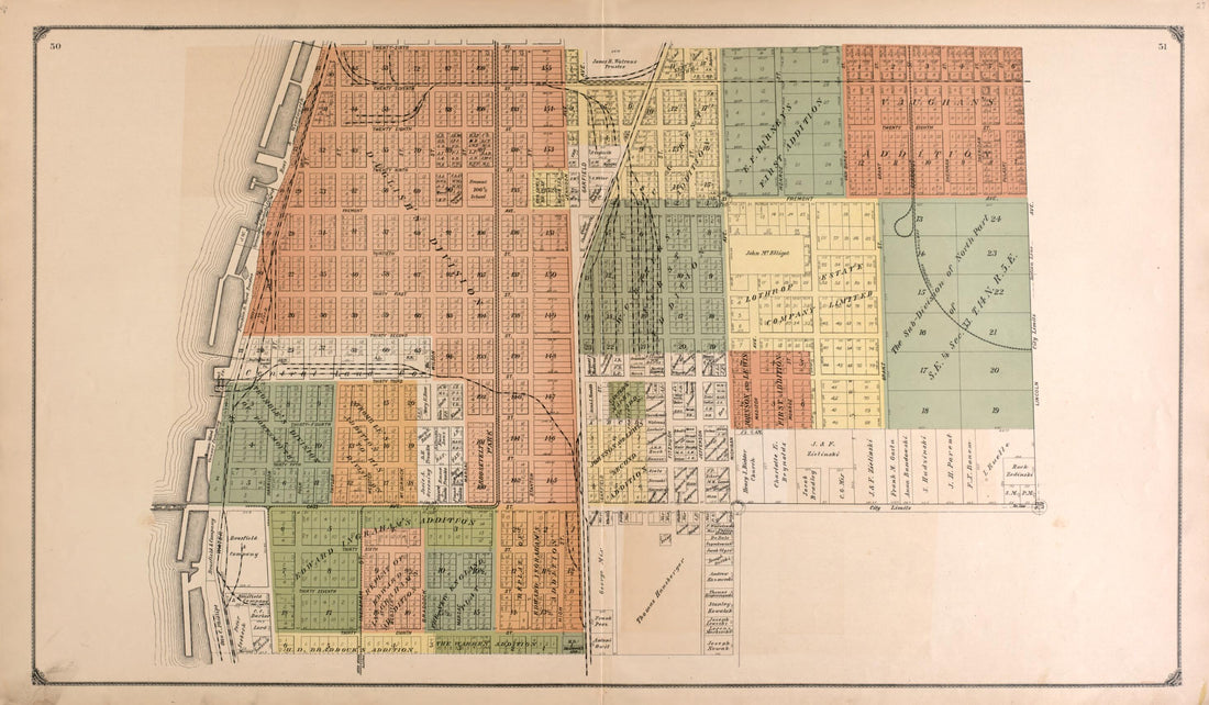 This old map of Bay City - 4 from Atlas of Bay County, Michigan from 1916 was created by  Standard Map Company in 1916