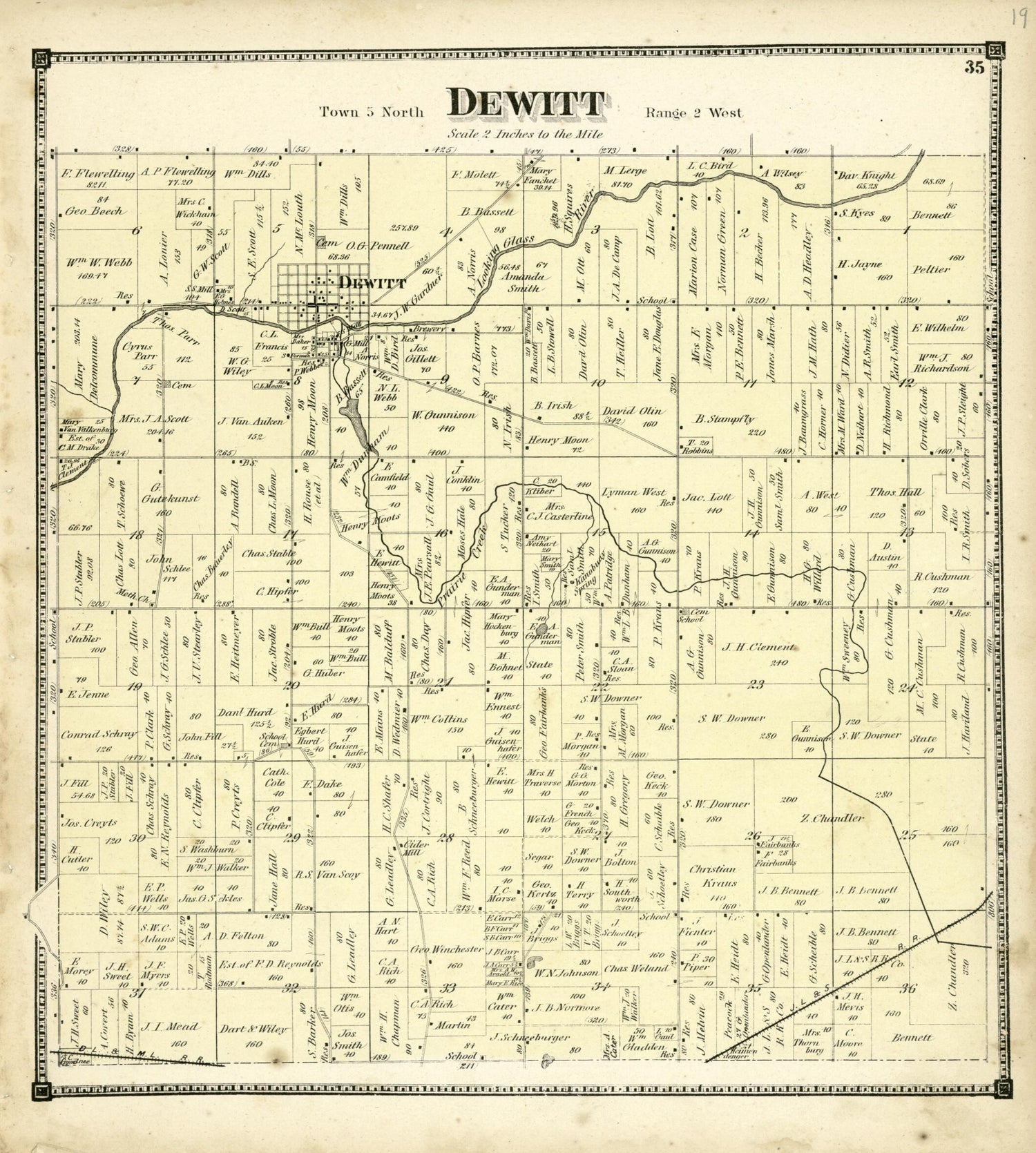 This old map of Dewitt from Atlas of Clinton County, Michigan from 1873 was created by  Worley &amp; Bracher in 1873