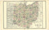 Railroad and Township Map of Ohio from Atlas of Genesee County, Michigan 1889 by Relic Map Company